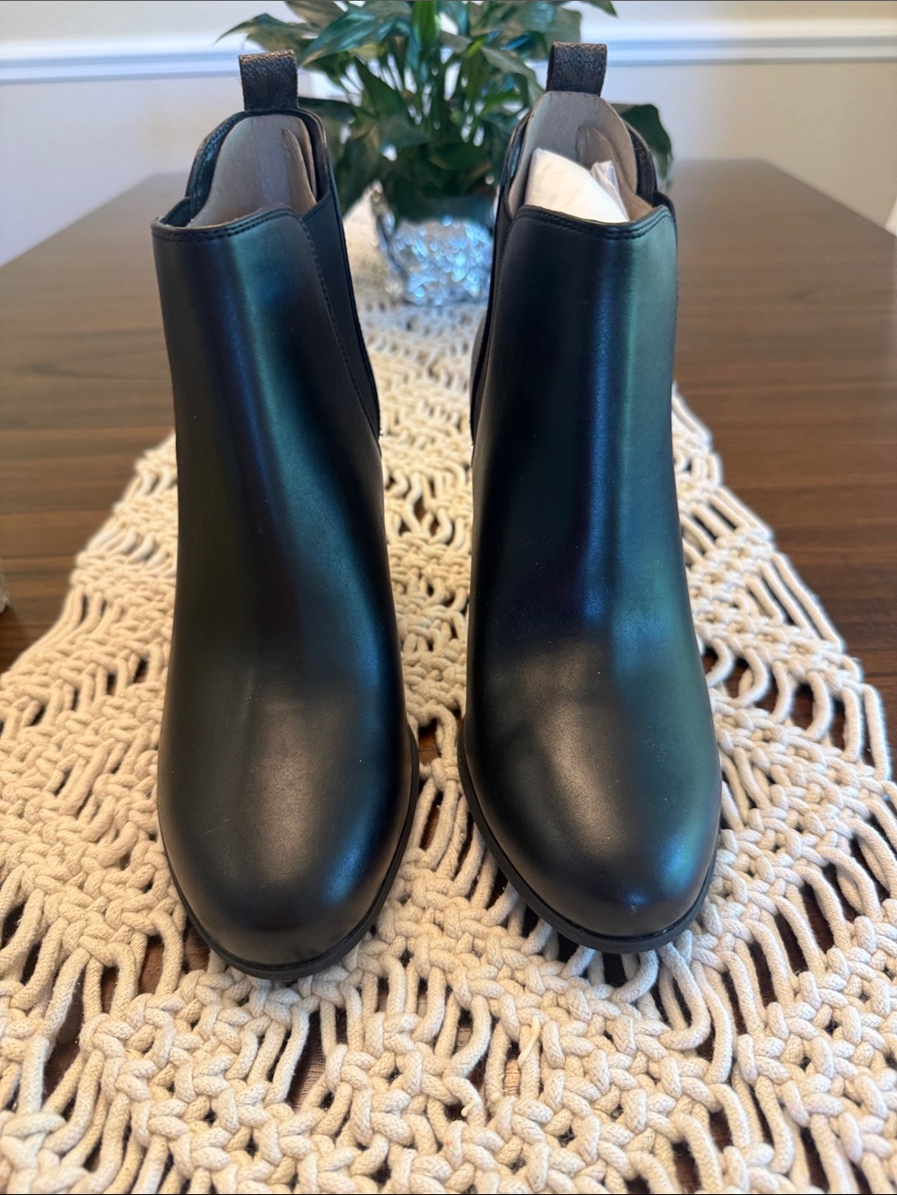 Michael Kors Black Leather Chelsea Booties